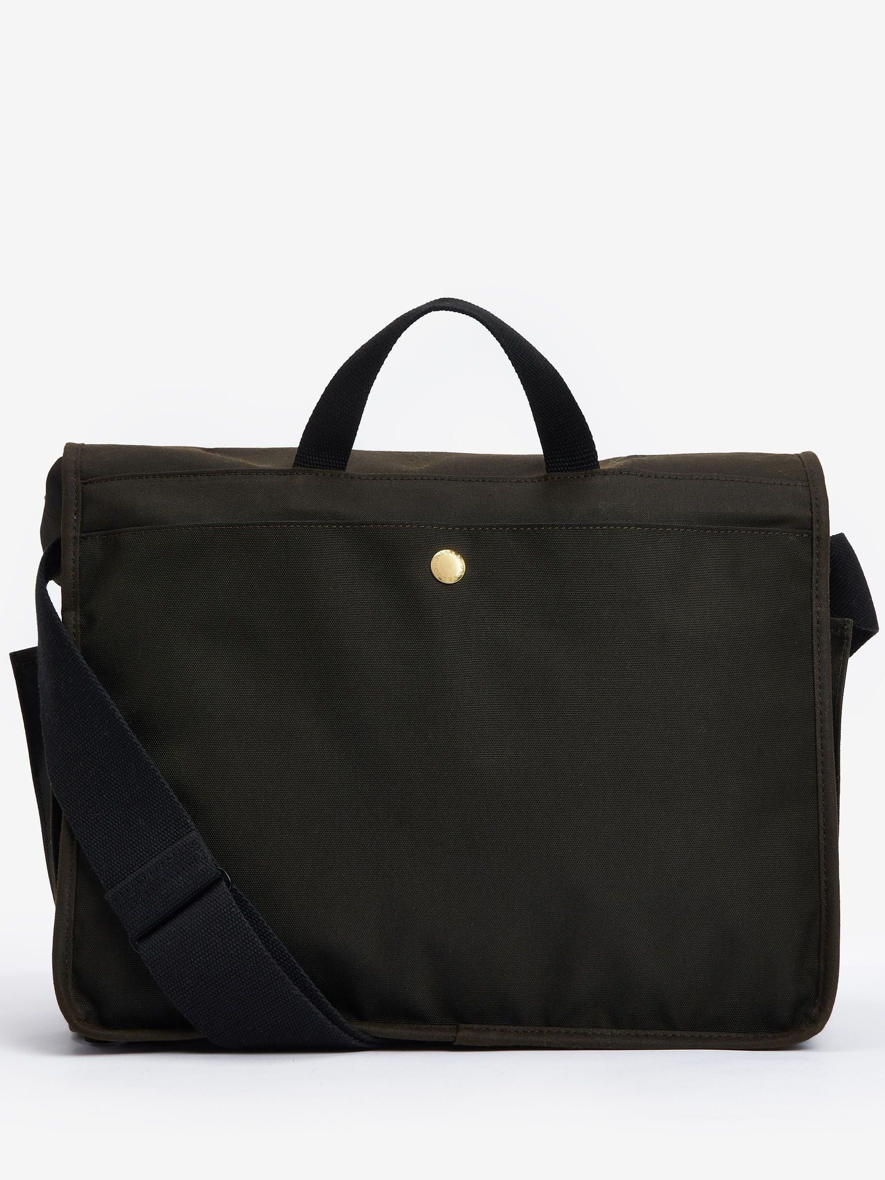 Barbour green wax messenger bag, UK version