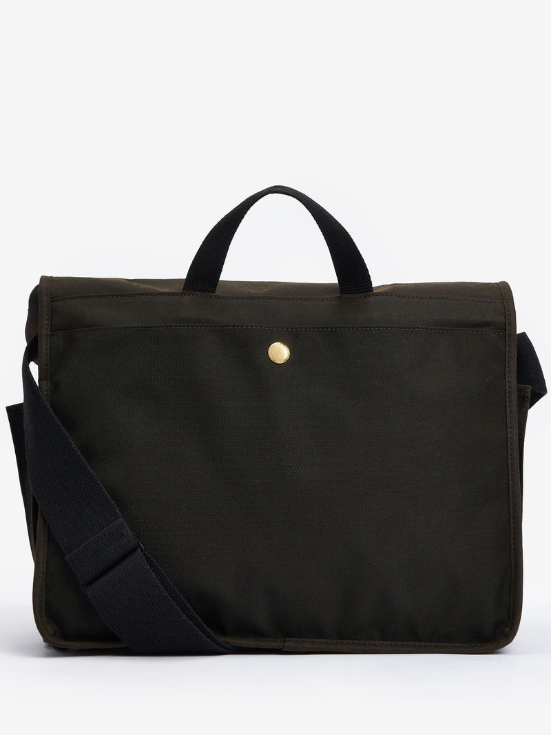 Barbour green wax messenger bag, UK version