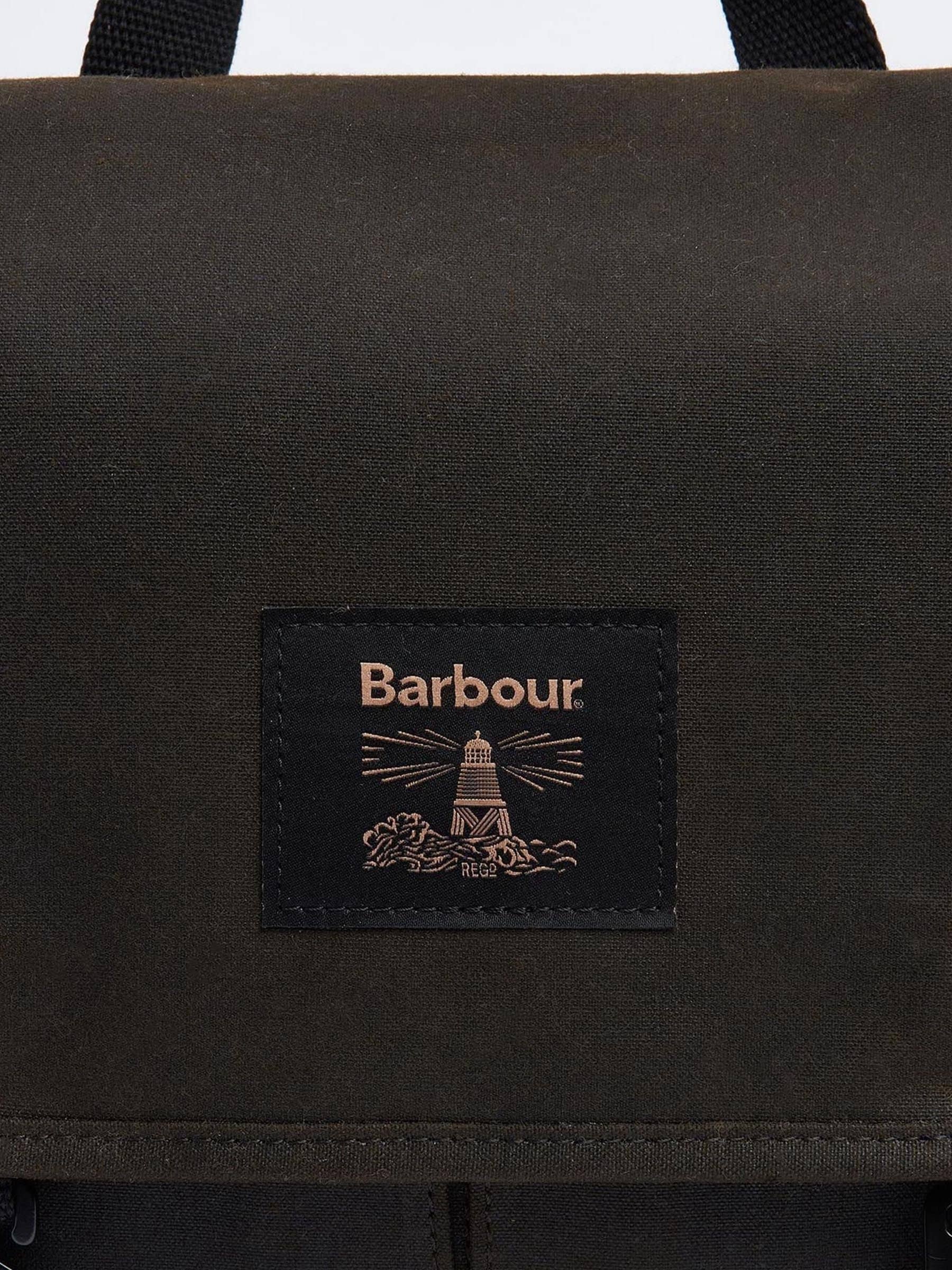 Barbour green wax messenger bag, UK version