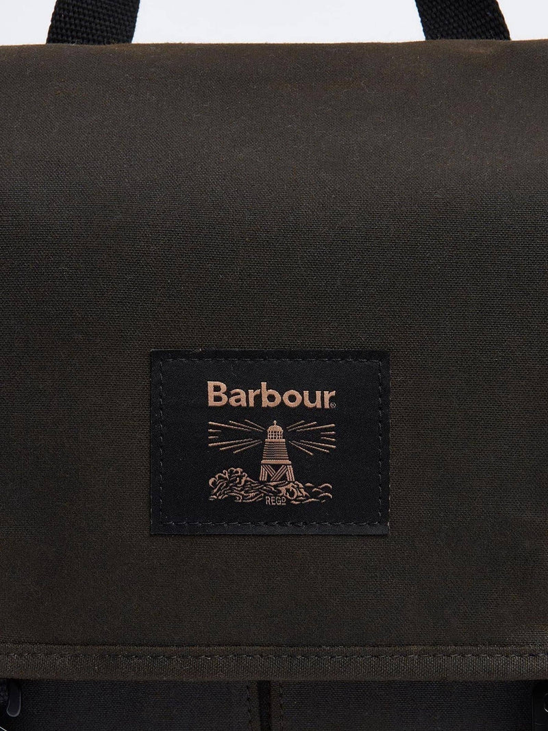 Barbour green wax messenger bag, UK version
