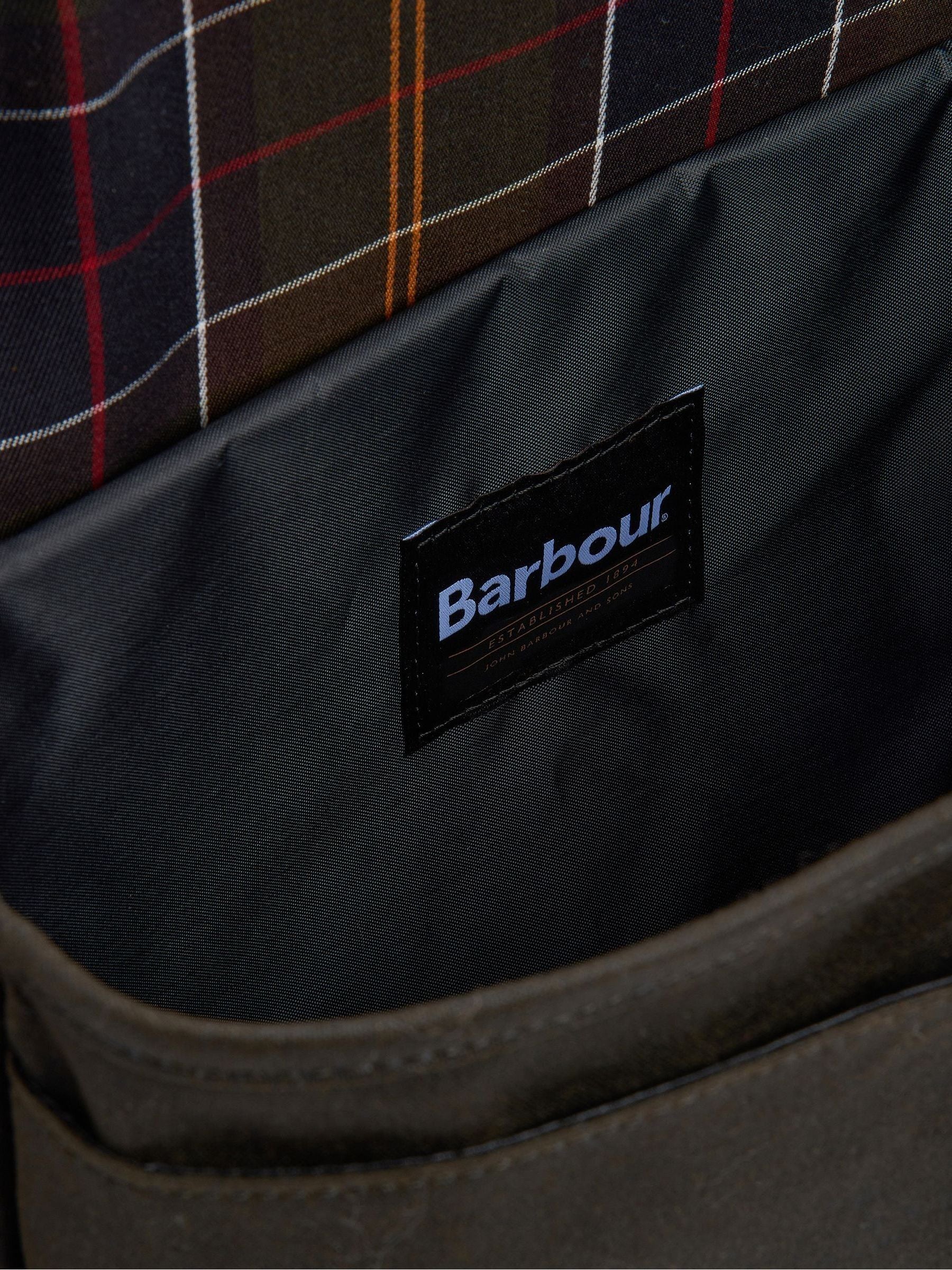 Barbour green wax messenger bag, UK version