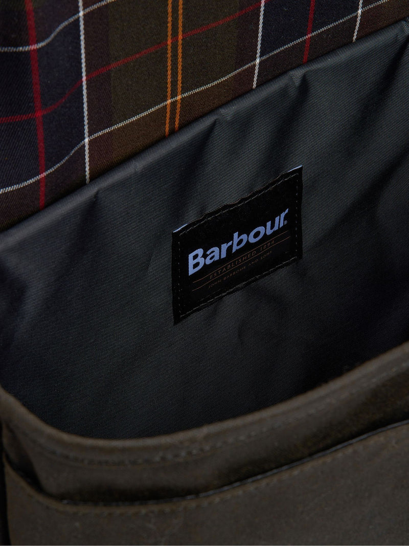 Barbour green wax messenger bag, UK version