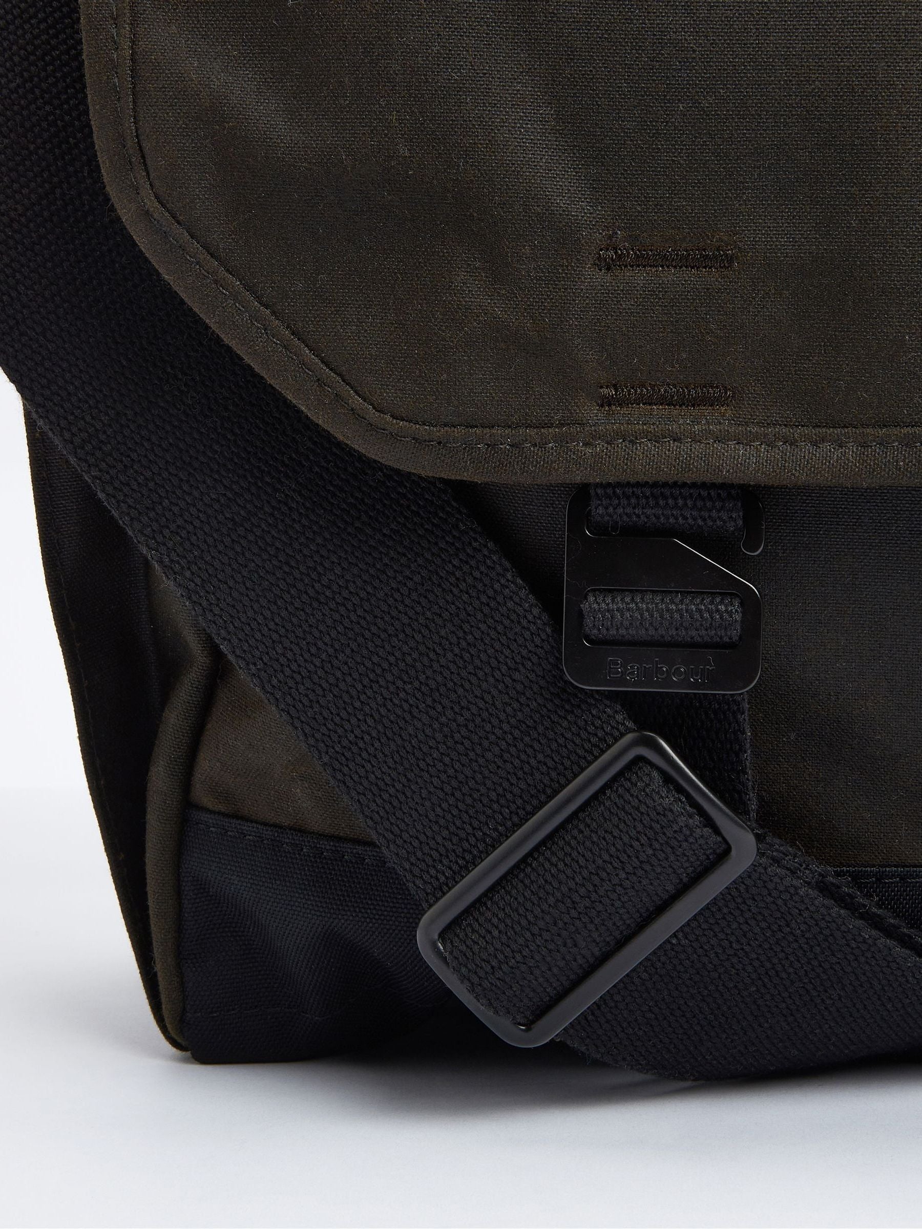 Barbour green wax messenger bag, UK version