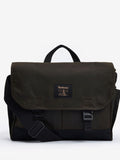 Barbour green wax messenger bag, UK version