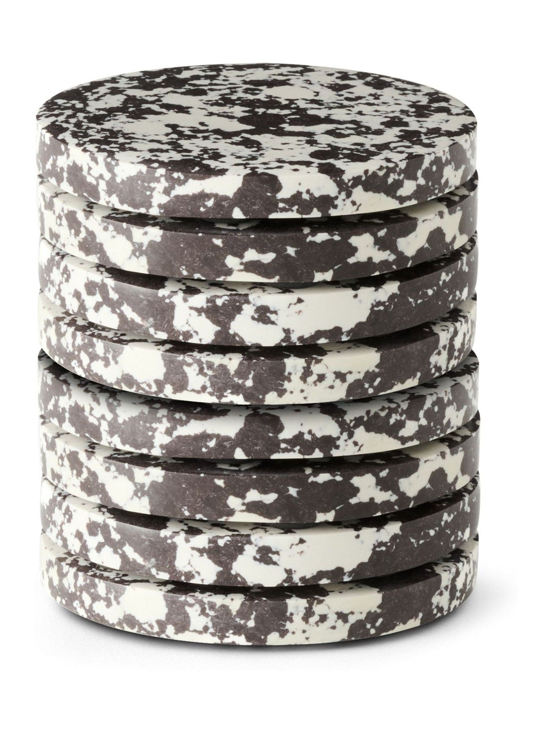 Curateology Black Rock Coasters Set of 8 - British product