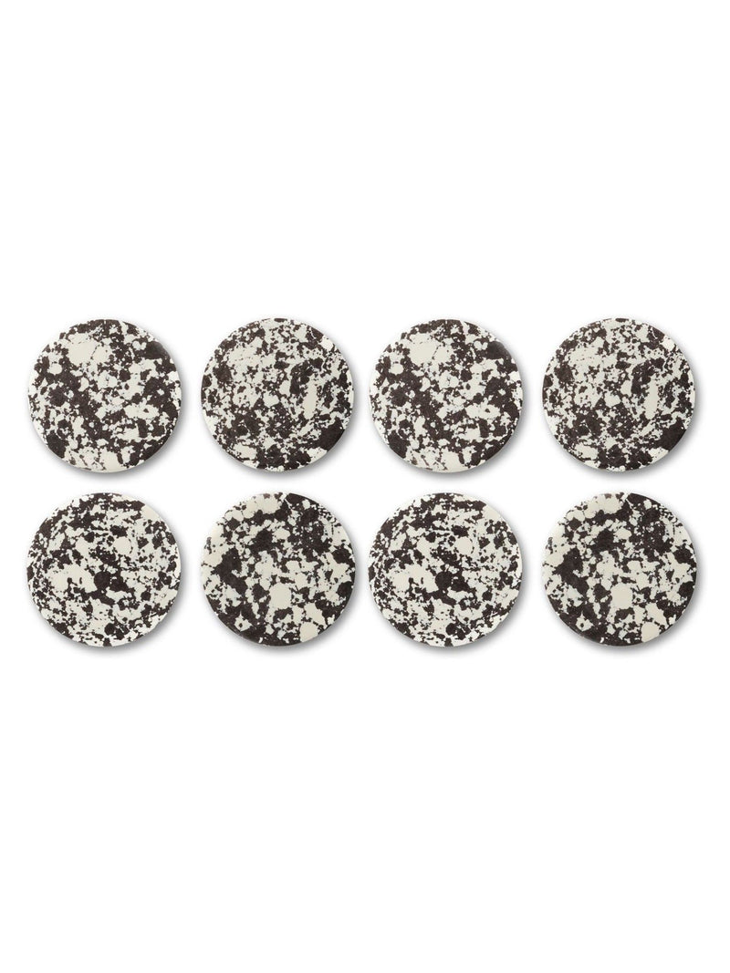 Curateology Black Rock Coasters Set of 8 - British product
