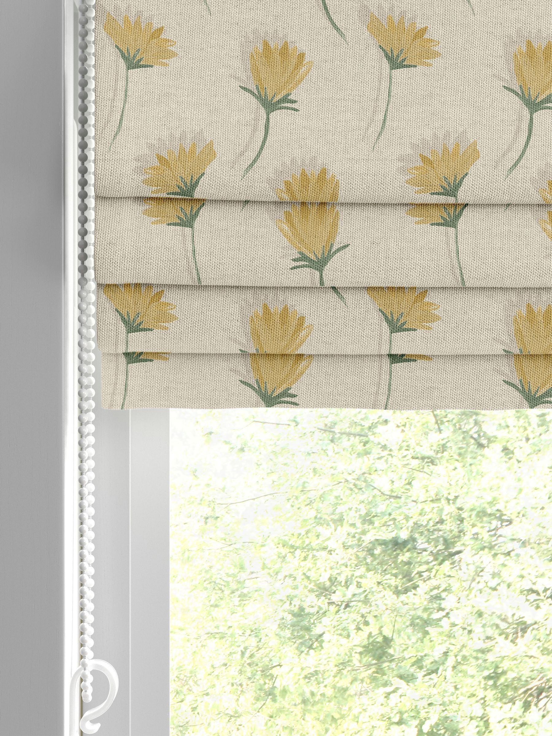 Emily Bond yellow cornflower roman blind made to measure (British brand)