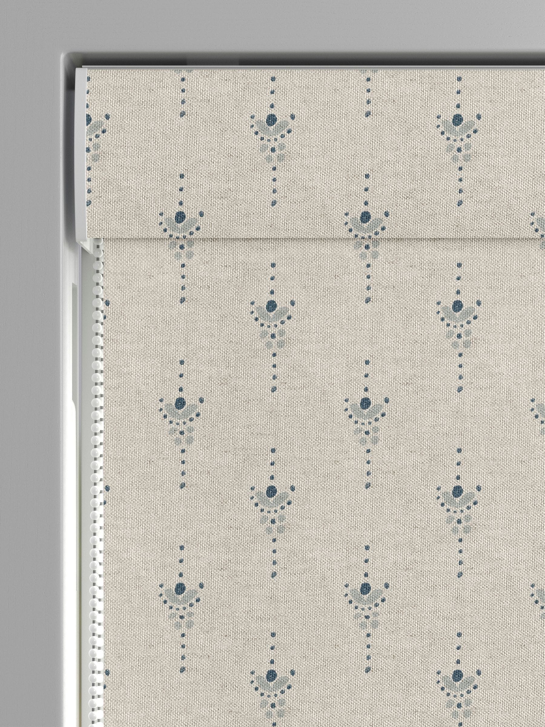 Emily Bond Fowey Blue Honor roman blind, UK version
