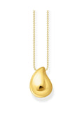 Thomas Sabo Gold Tone Timeless Shapes Necklace With Drop Pendant