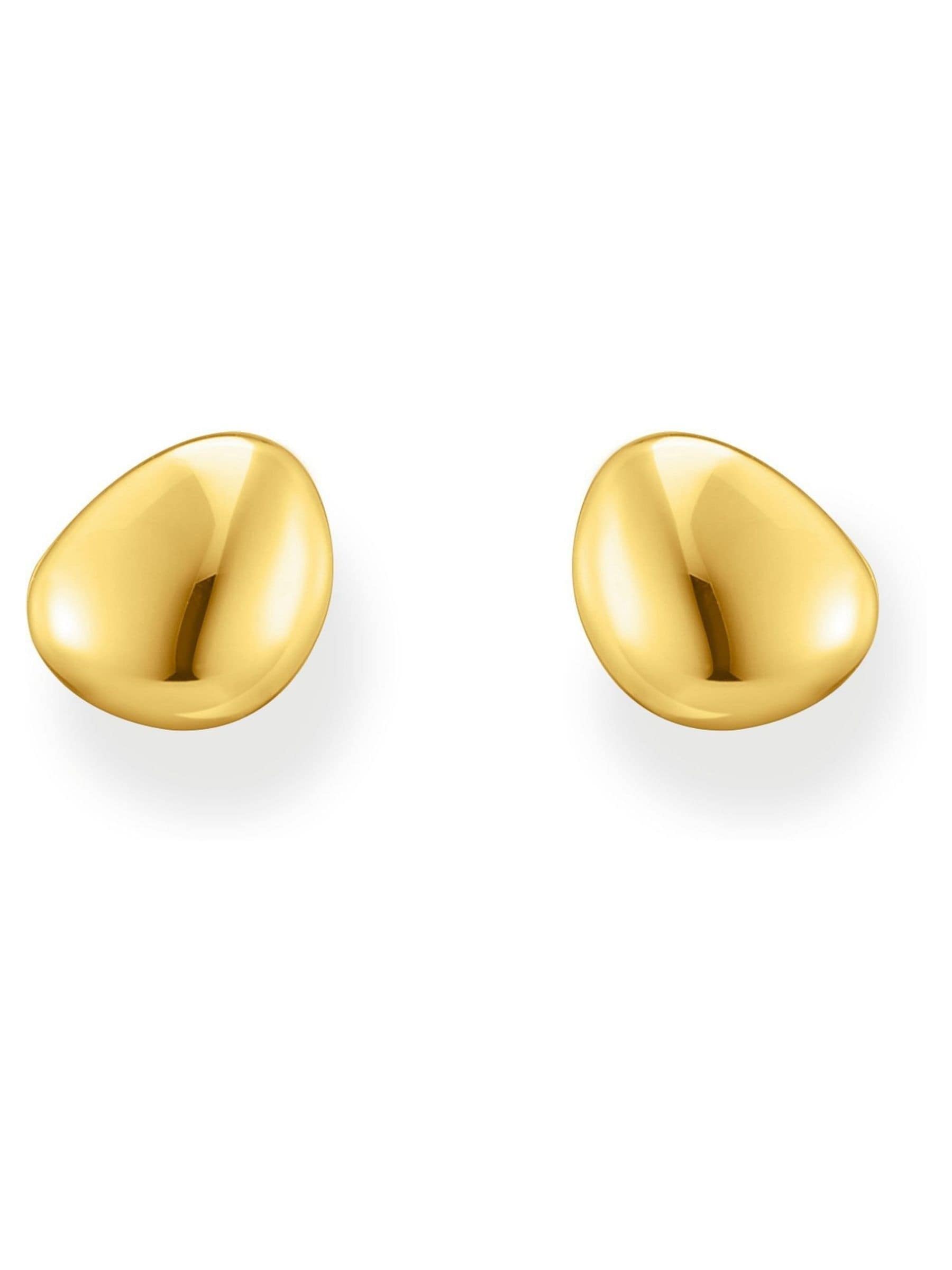 Thomas Sabo gold tone flat stud earrings (British brand)