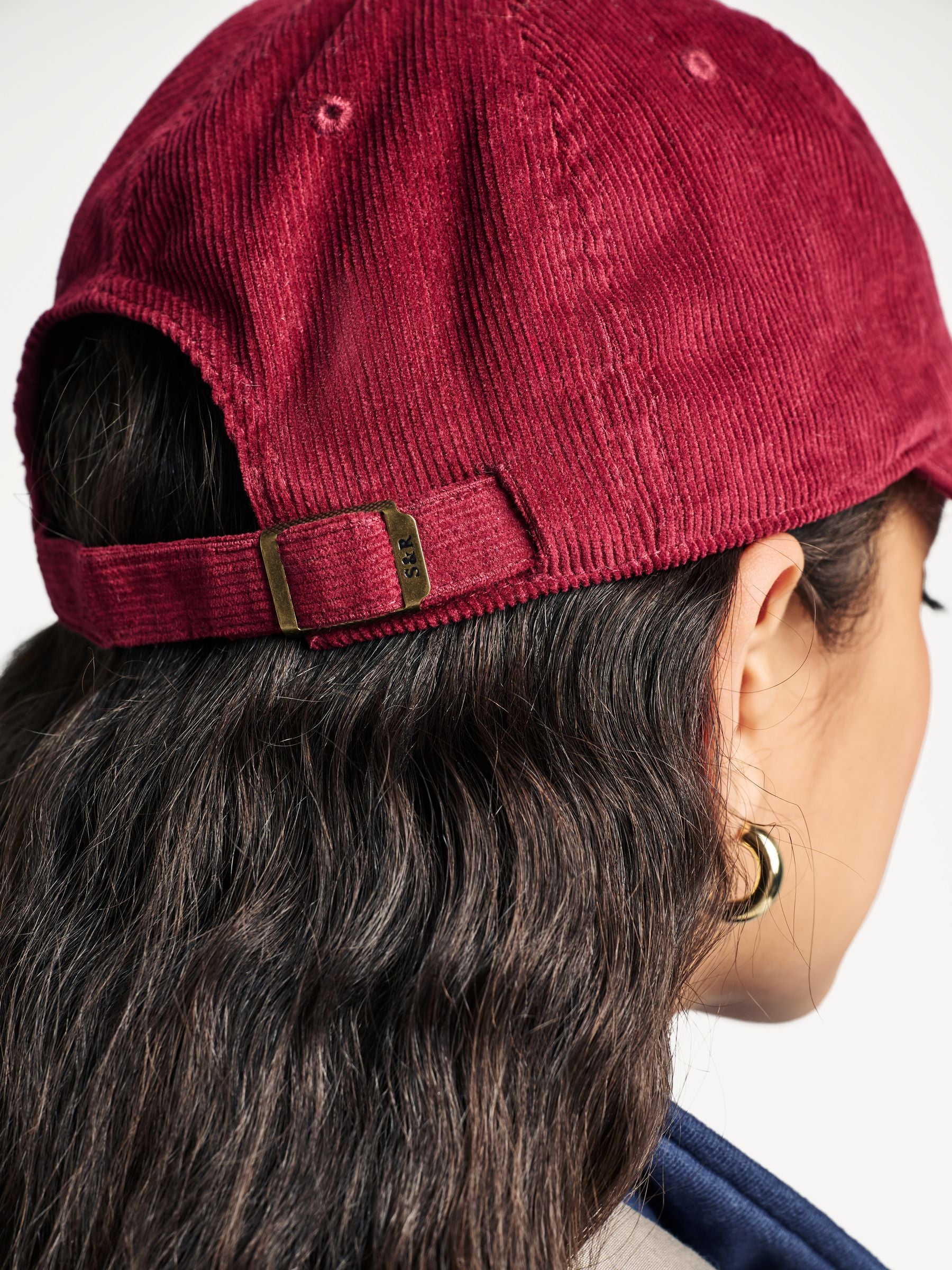 Sporty & Rich red corduroy hat (British brand)