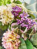 Dibor Purple Morea artificial floral wreath 60cm, UK version