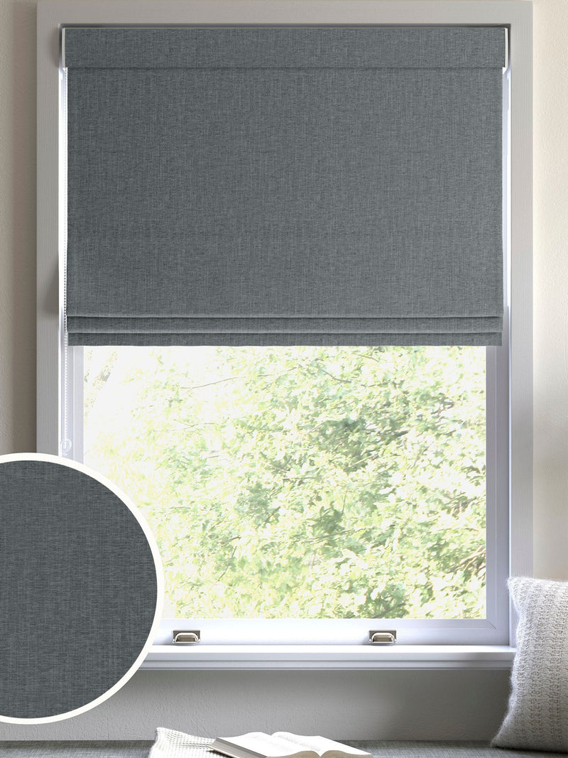 Next Slate Grey Bellum Roman blind made to measure (British brand)