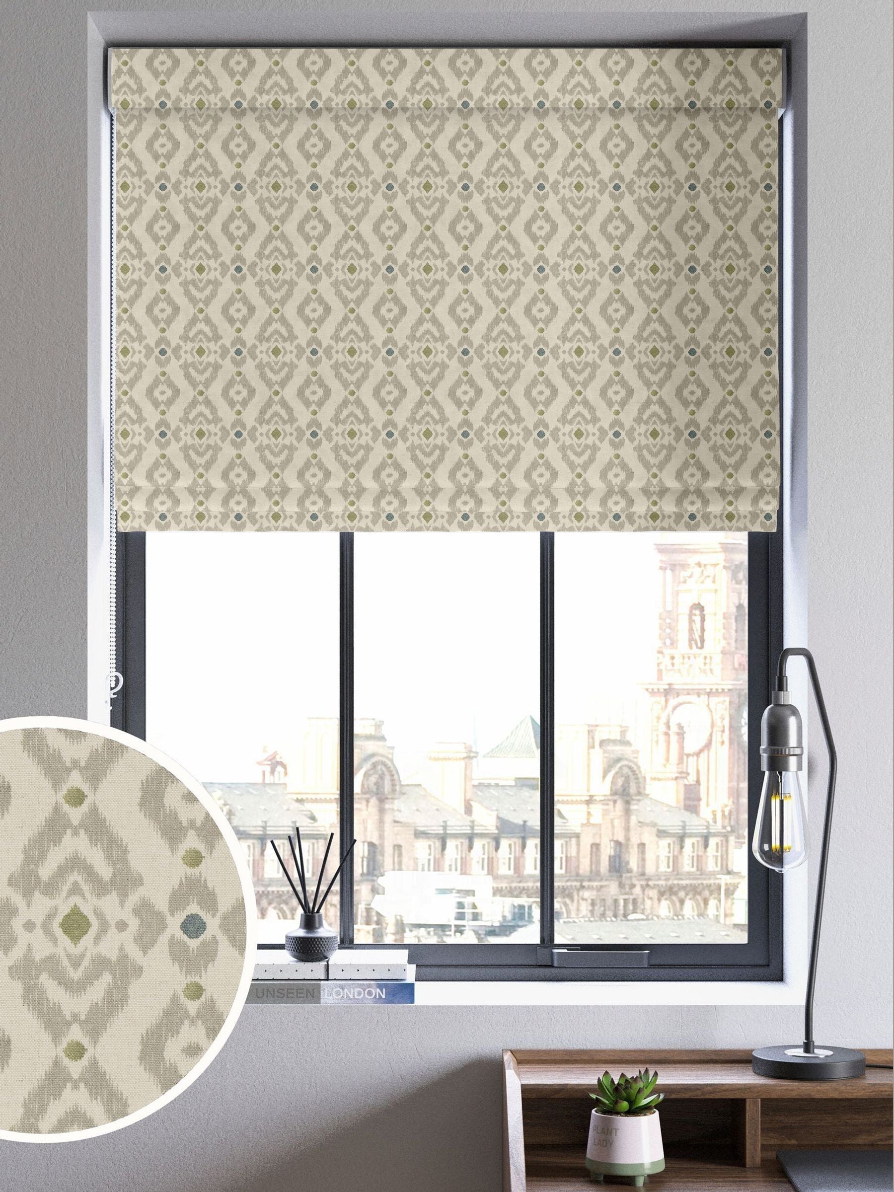 Next Alven olive green roman blind (British brand)
