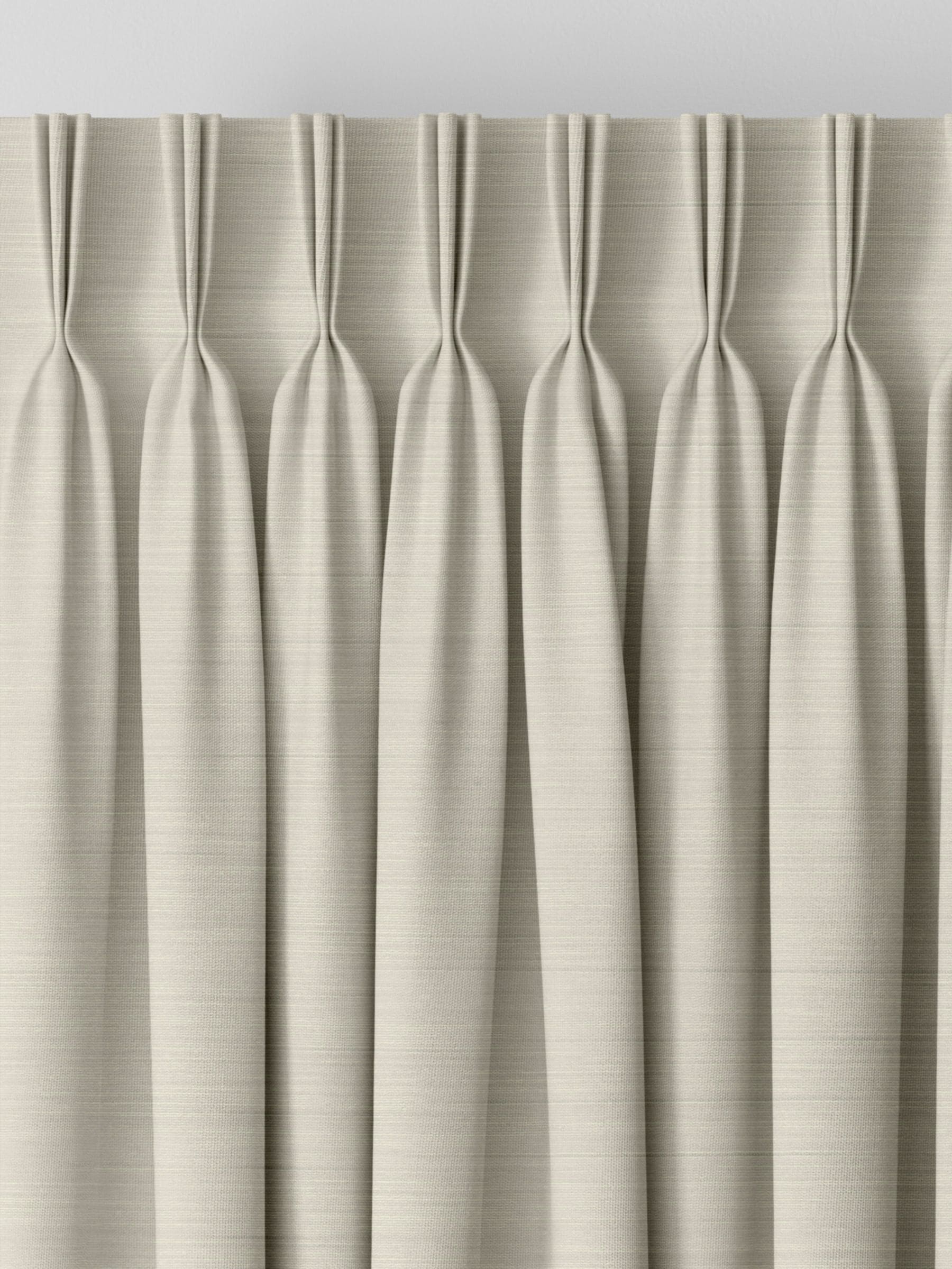 Ire Oyster Natural Subtle Stripe curtains, imported from the UK