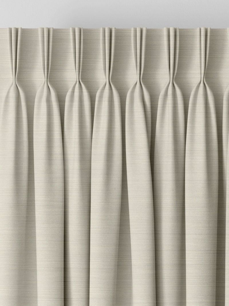 Ire Oyster Natural Subtle Stripe curtains, imported from the UK