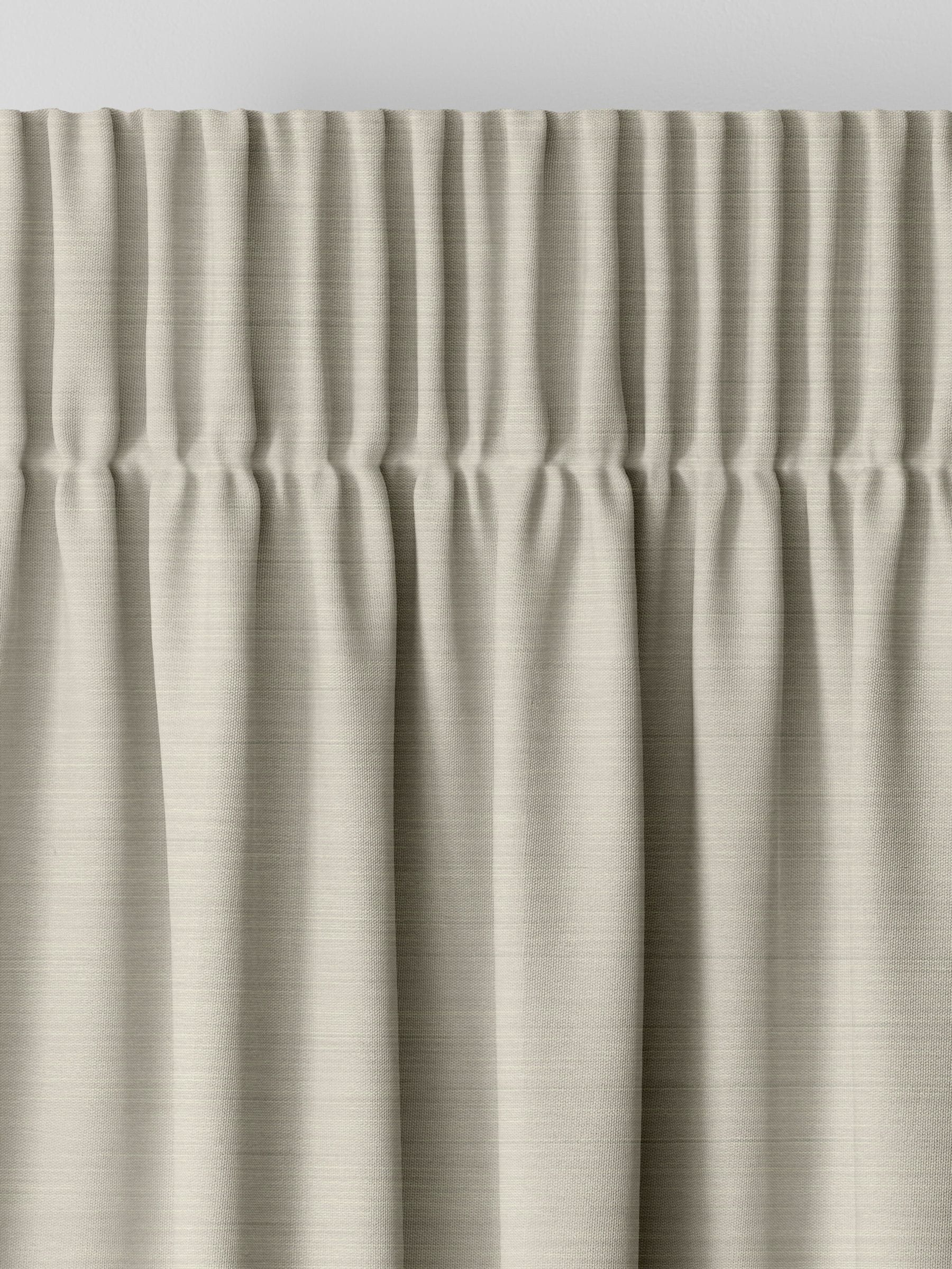 Ire Oyster Natural Subtle Stripe curtains, imported from the UK