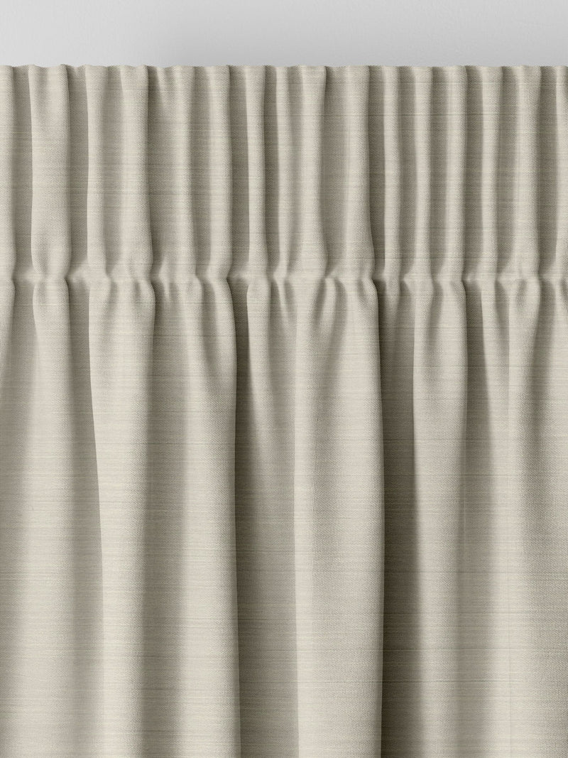 Ire Oyster Natural Subtle Stripe curtains, imported from the UK