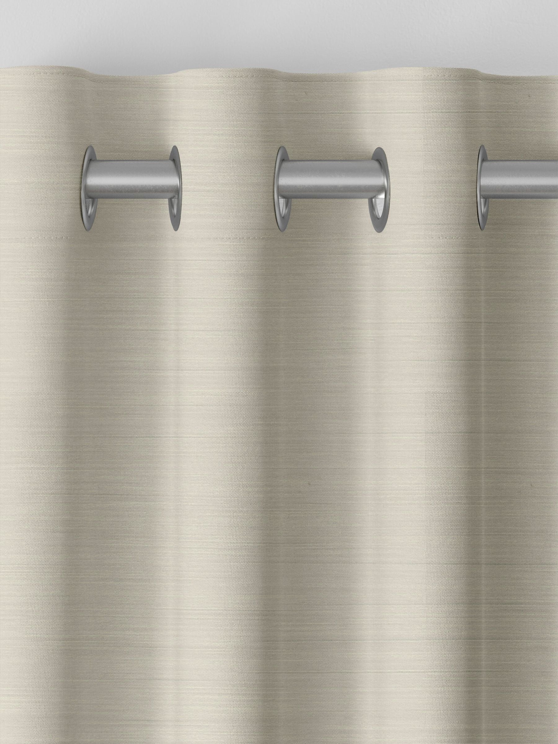 Ire Oyster Natural Subtle Stripe curtains, imported from the UK