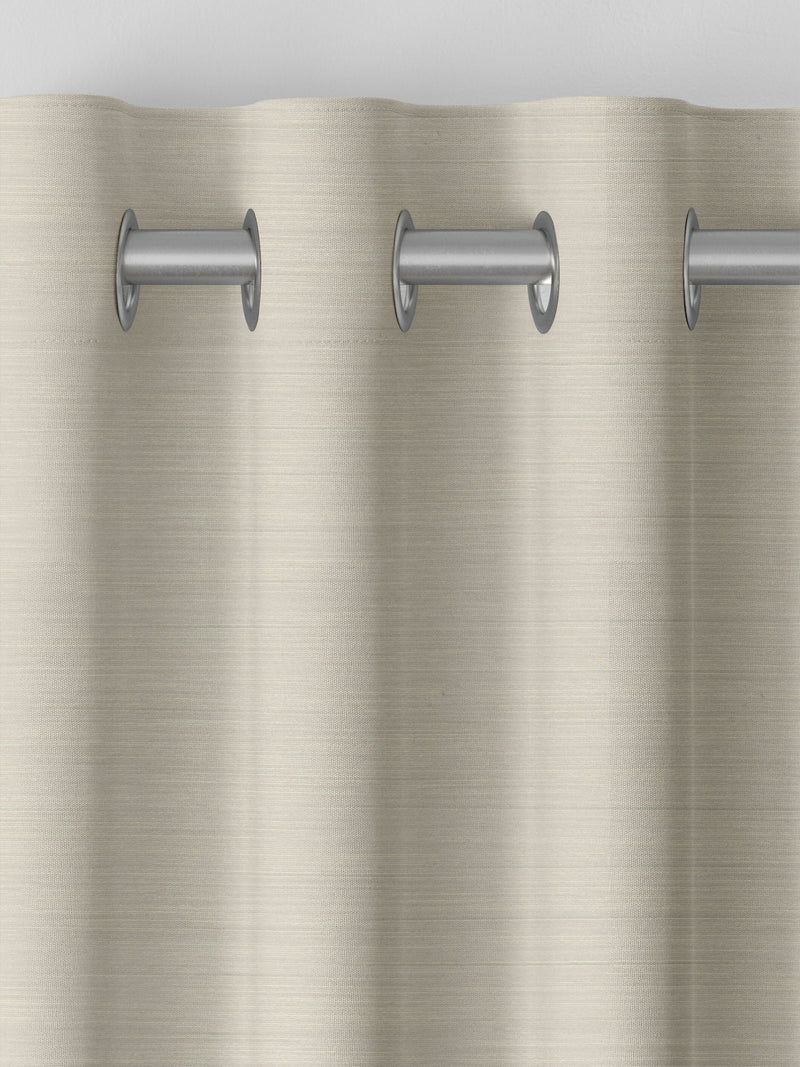 Ire Oyster Natural Subtle Stripe curtains, imported from the UK