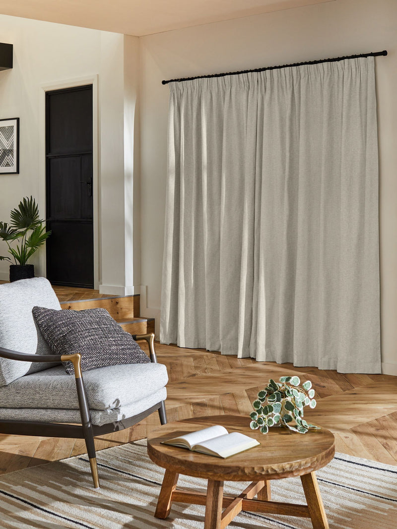 Next Bellum made to measure curtains in Natural Plain, UK version