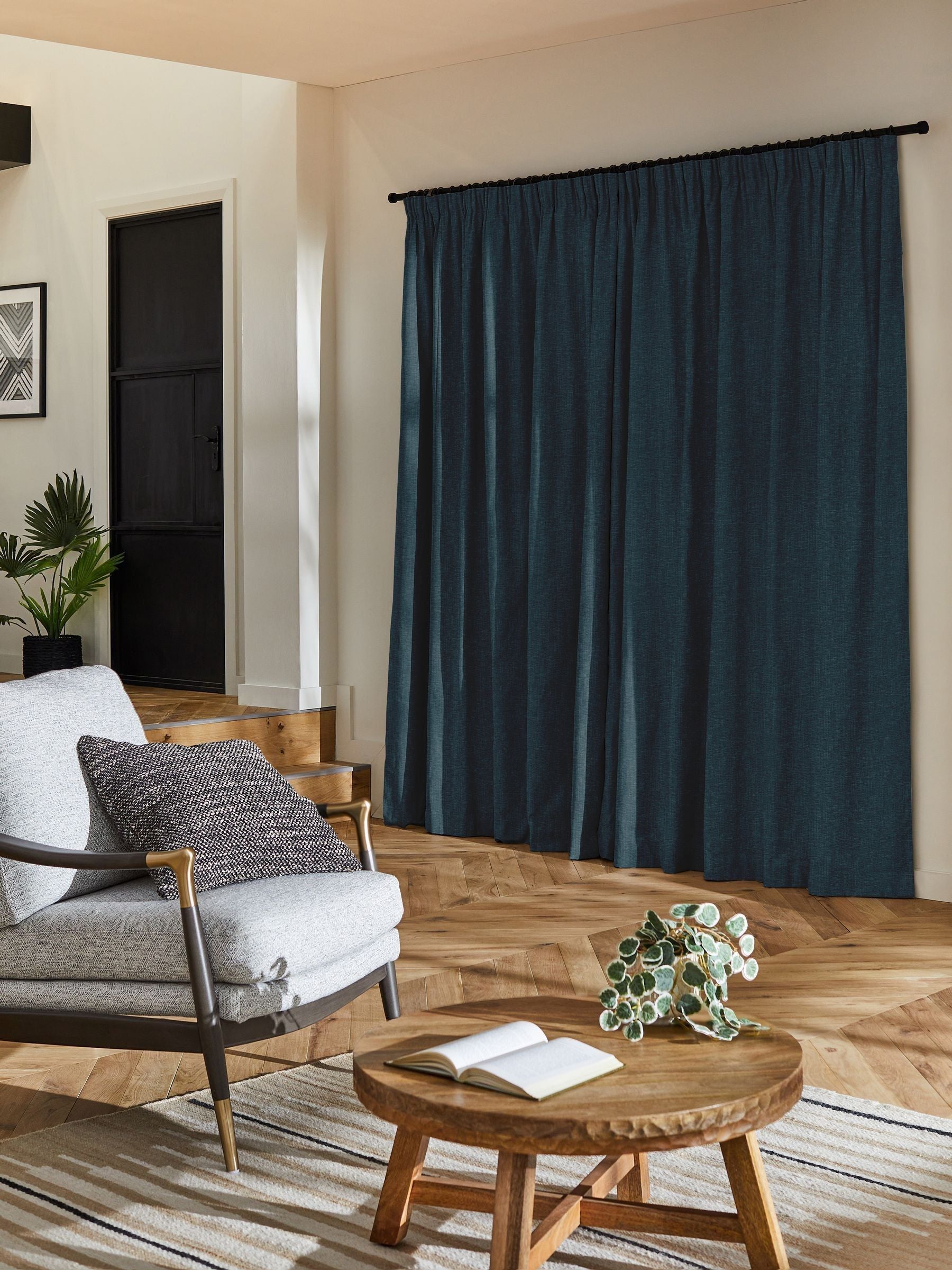 Next purple made to measure curtains (British brand)