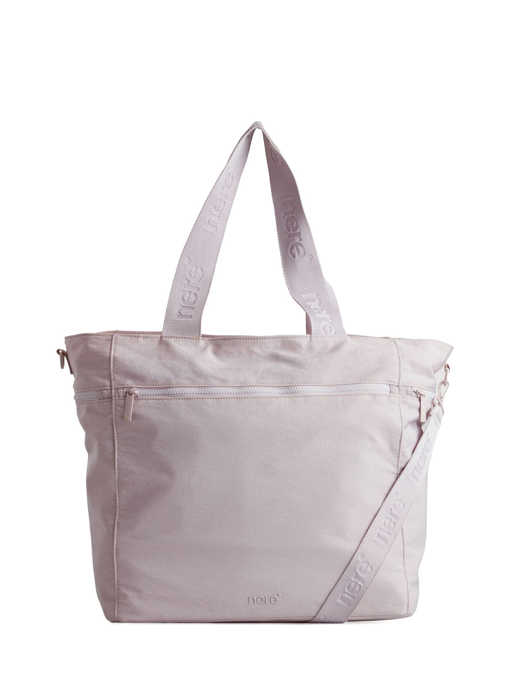 Nere Yellow Nylon Large Tote Bag