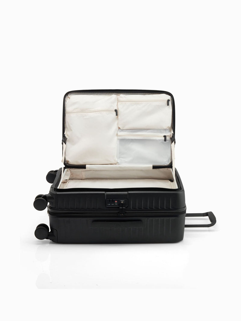 Nere Black Venture Dual Open suitcase 65cm, imported from the UK