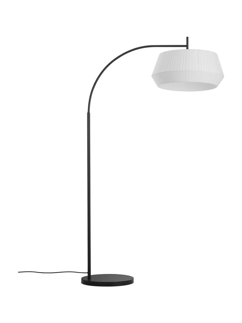 Nordlux Dicte floor lamp with handtied cotton shade 41cm UK version
