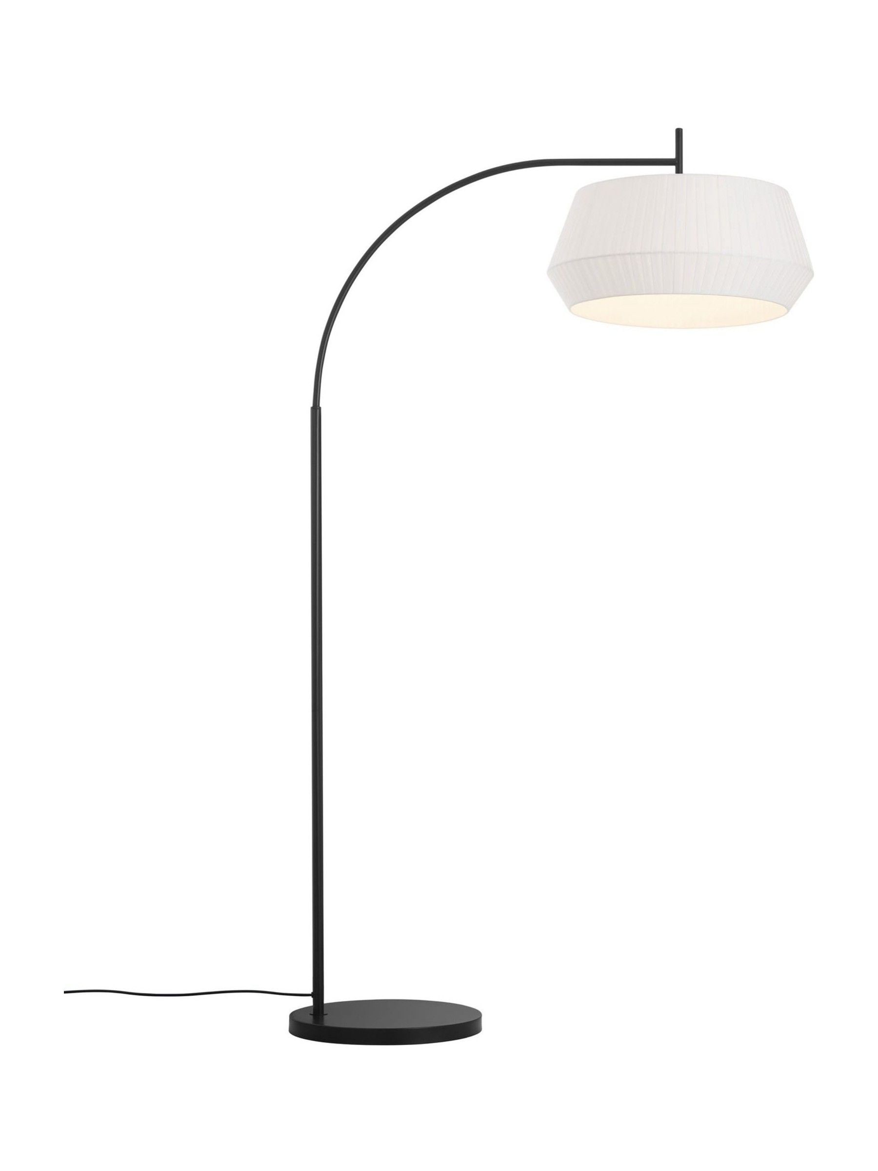 Nordlux Dicte floor lamp with handtied cotton shade 41cm UK version