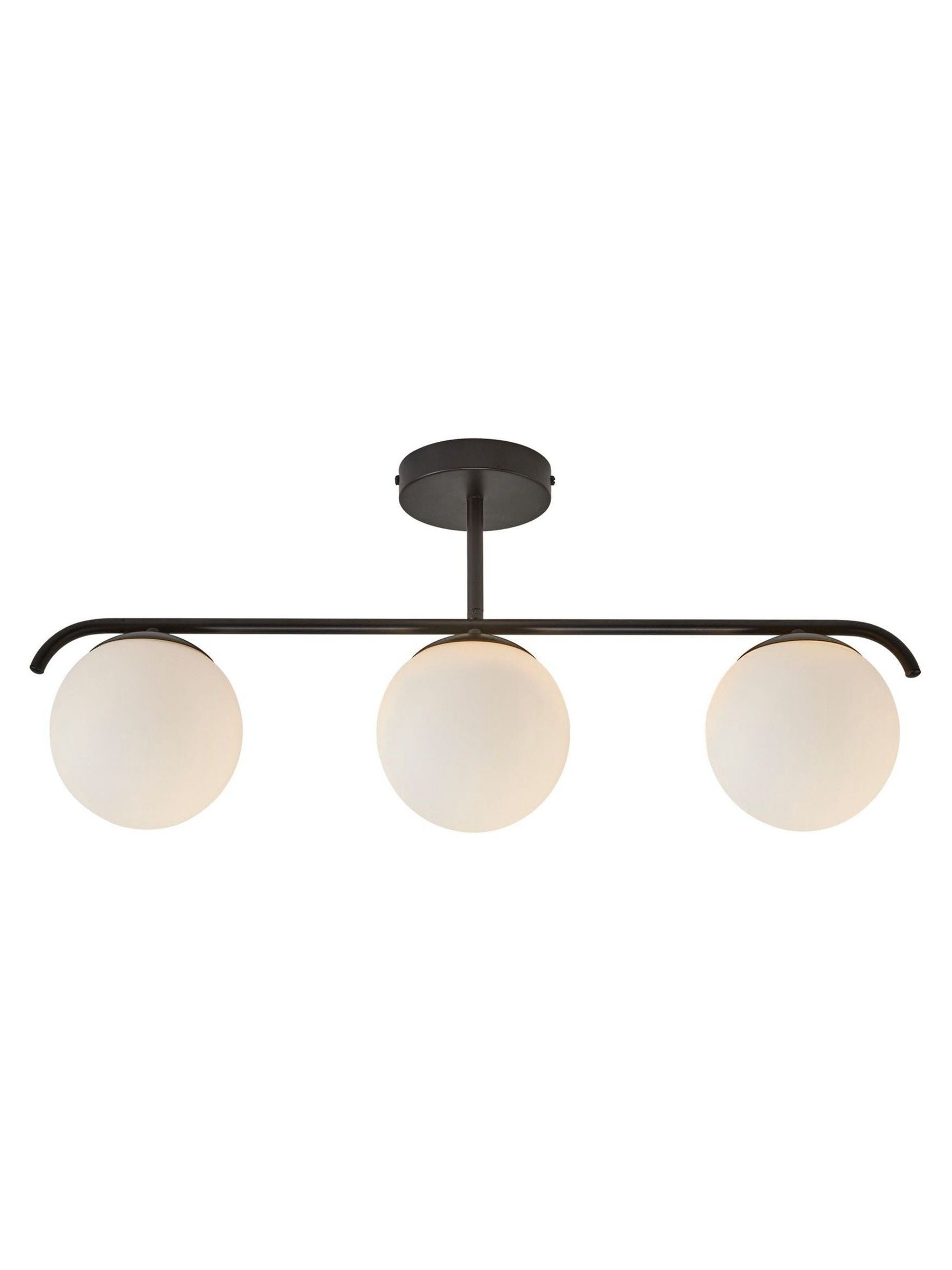 Nordlux Grant pendant ceiling light black opal glass (British brand)