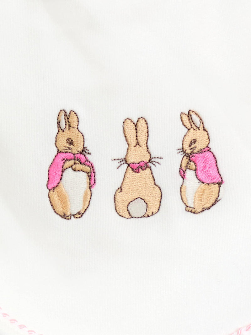 JoJo Maman Bébé pink floral Flopsy bibs 3-pack - British product