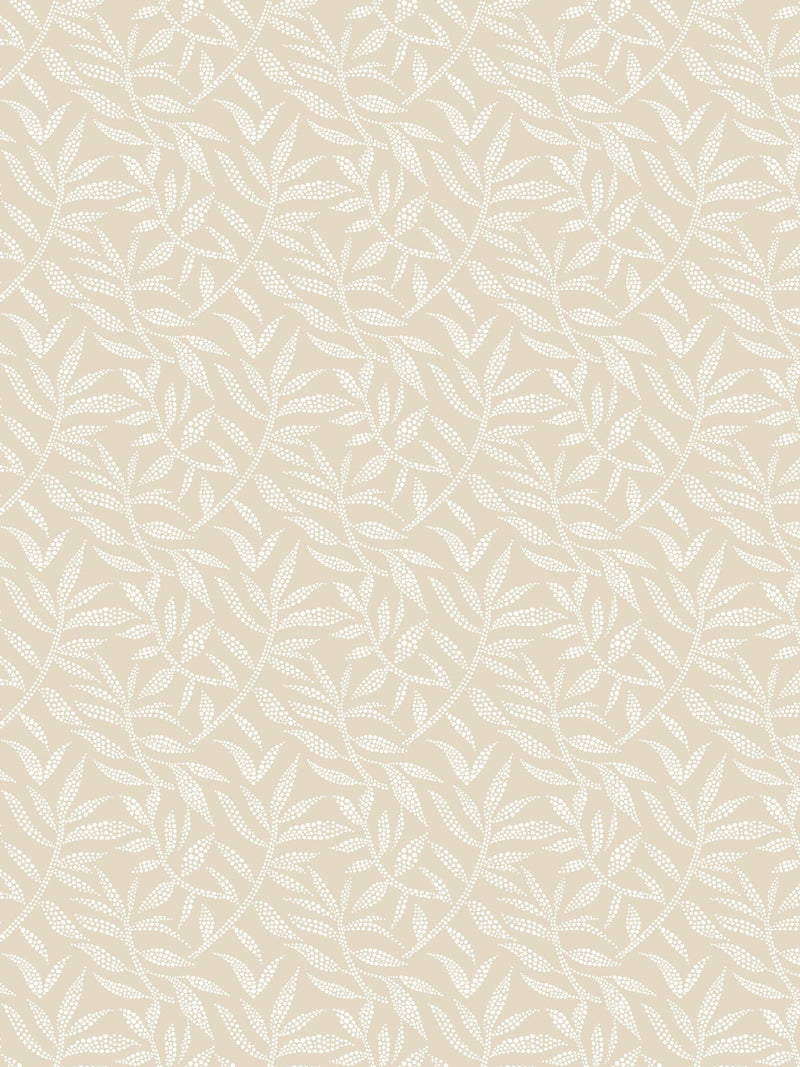 Ohpopsi dark linen dotty leaf print wallpaper (British brand)
