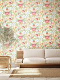 Ohpopsi Chalk Parchment Clementine Wallpaper