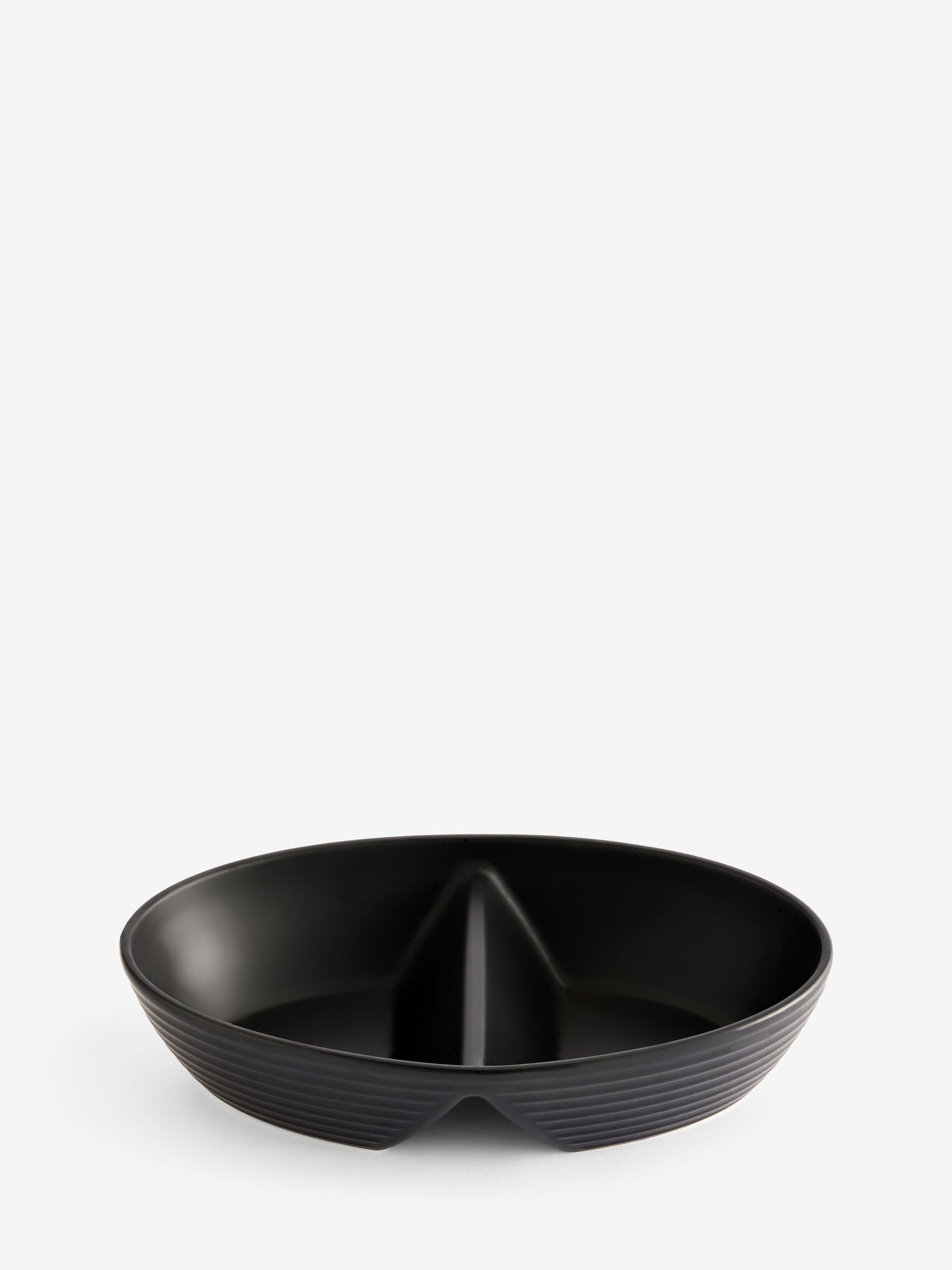 Bronx black two part stoneware serve dish - British brand
