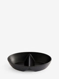 Bronx black two part stoneware serve dish - British brand