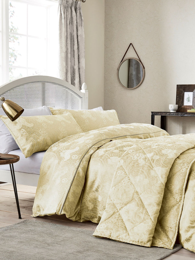 Sanderson Soft Gold Ashbee duvet cover and pillowcase set (British brand)