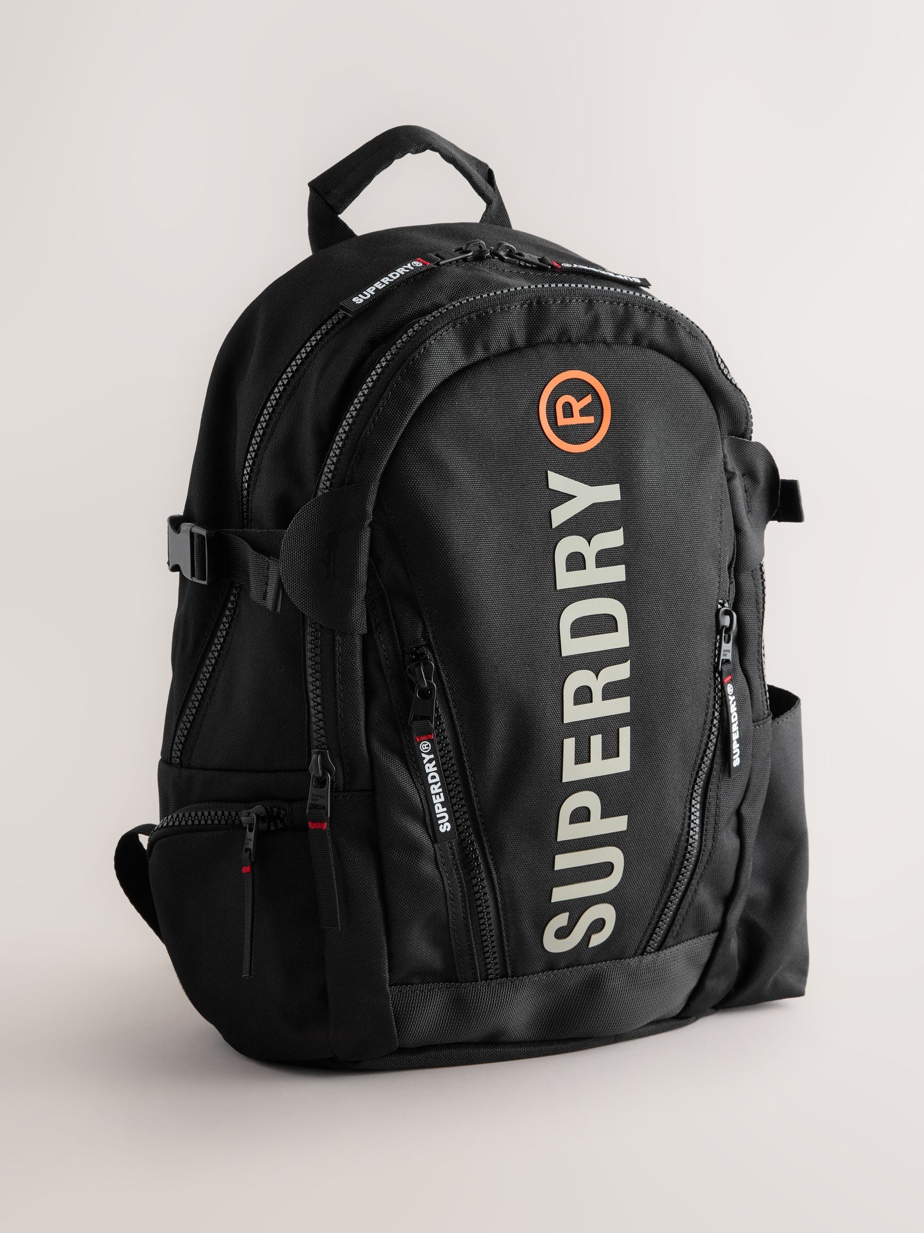 Superdry Black Back to School Logo Backpack (British brand)