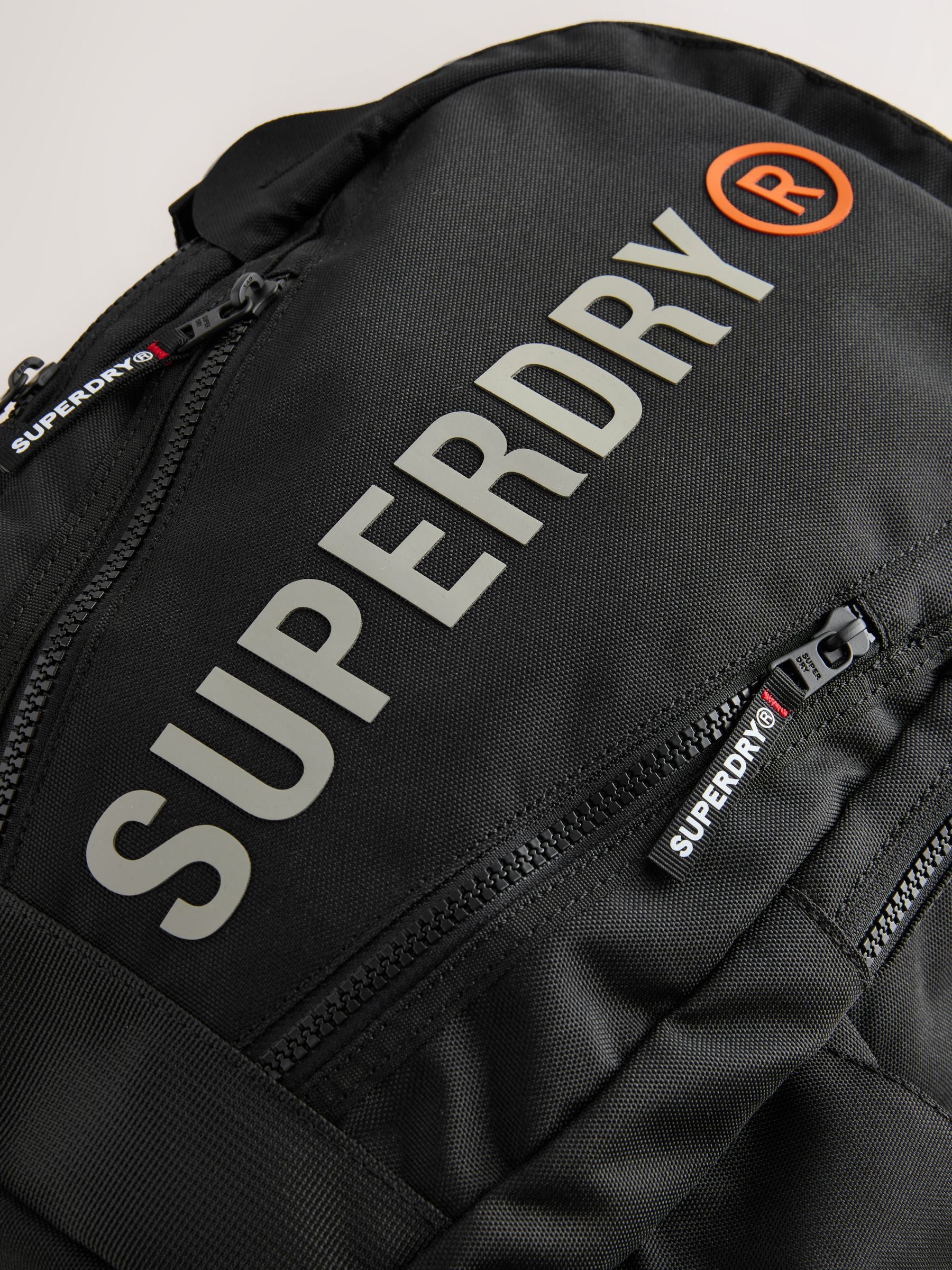 Superdry Black Back to School Logo Backpack (British brand)