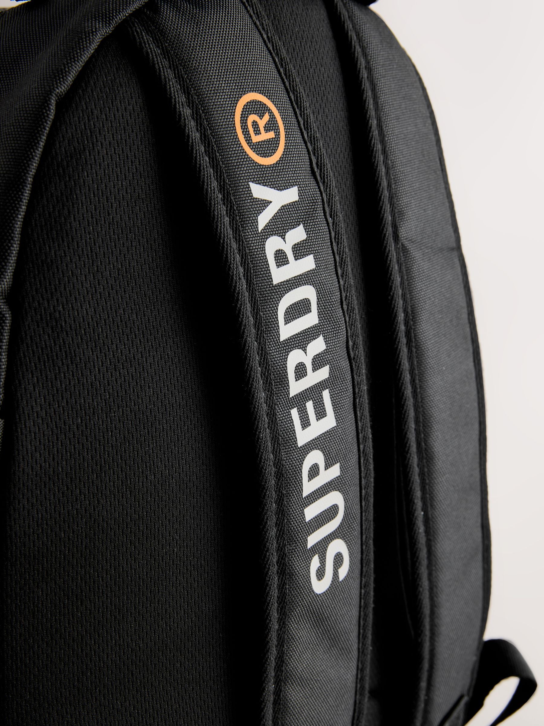 Superdry Black Back to School Logo Backpack (British brand)