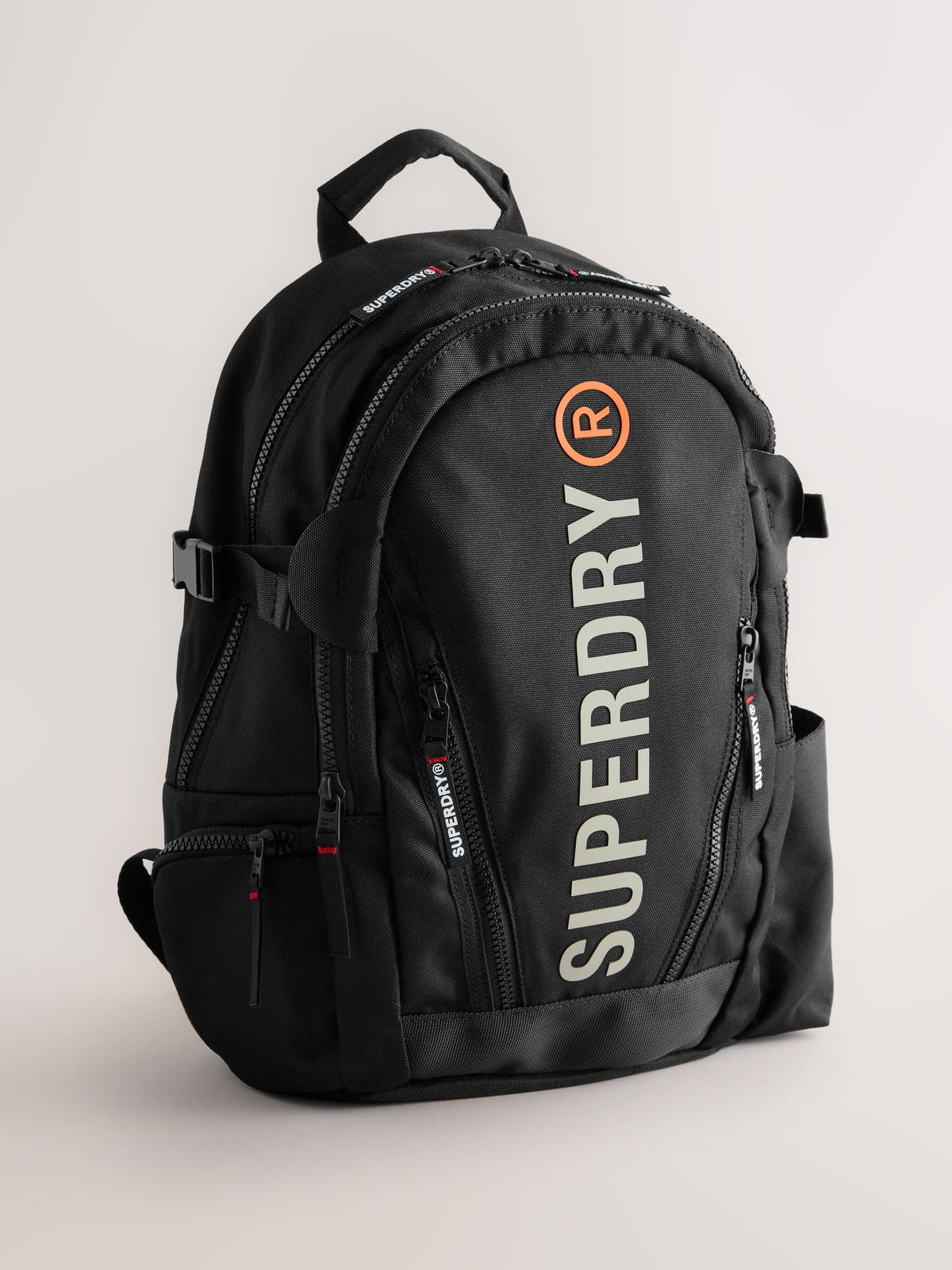 Superdry Black Back to School Logo Backpack (British brand)