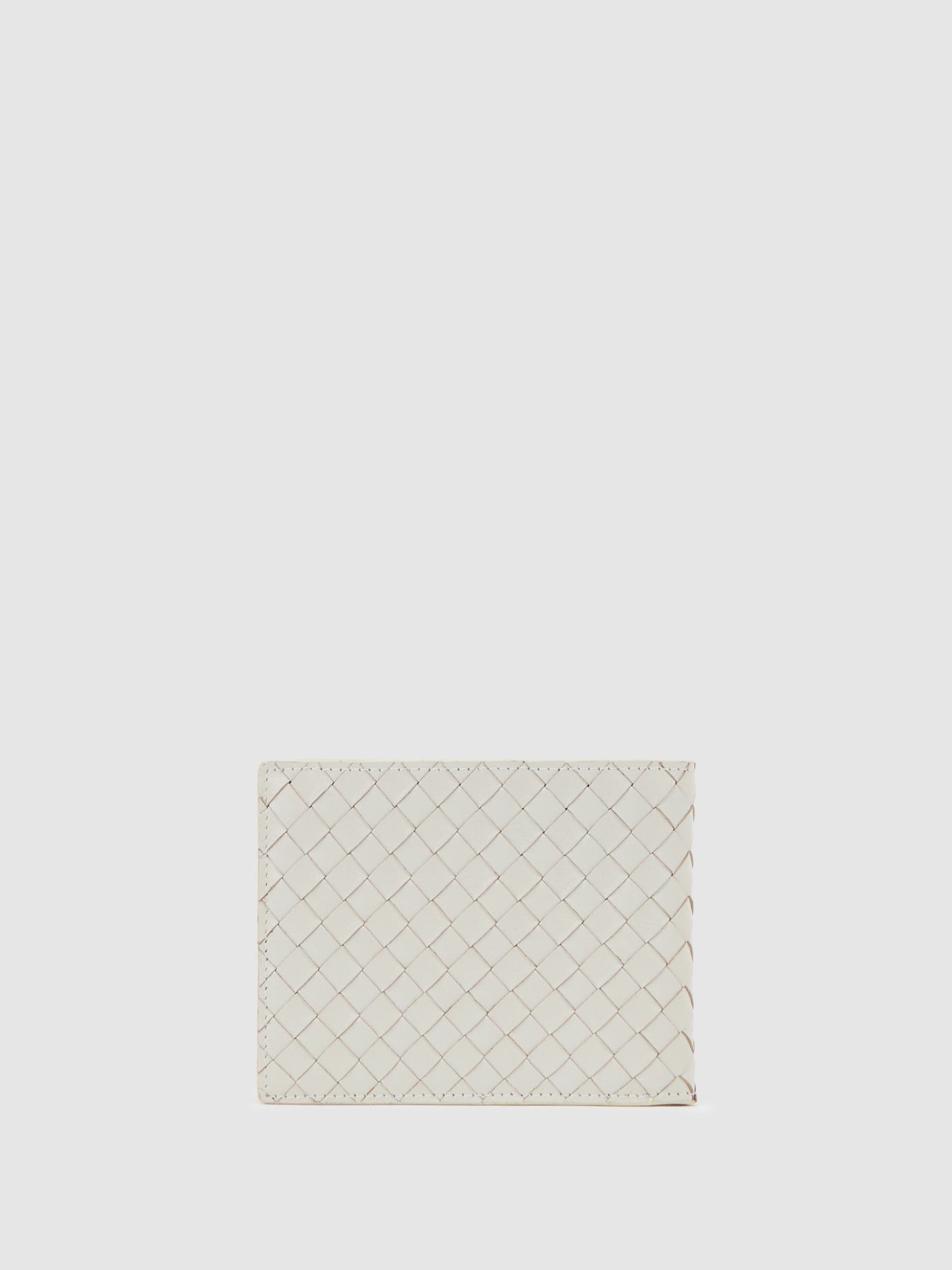 Reiss off white Quincy woven billfold wallet (British brand)