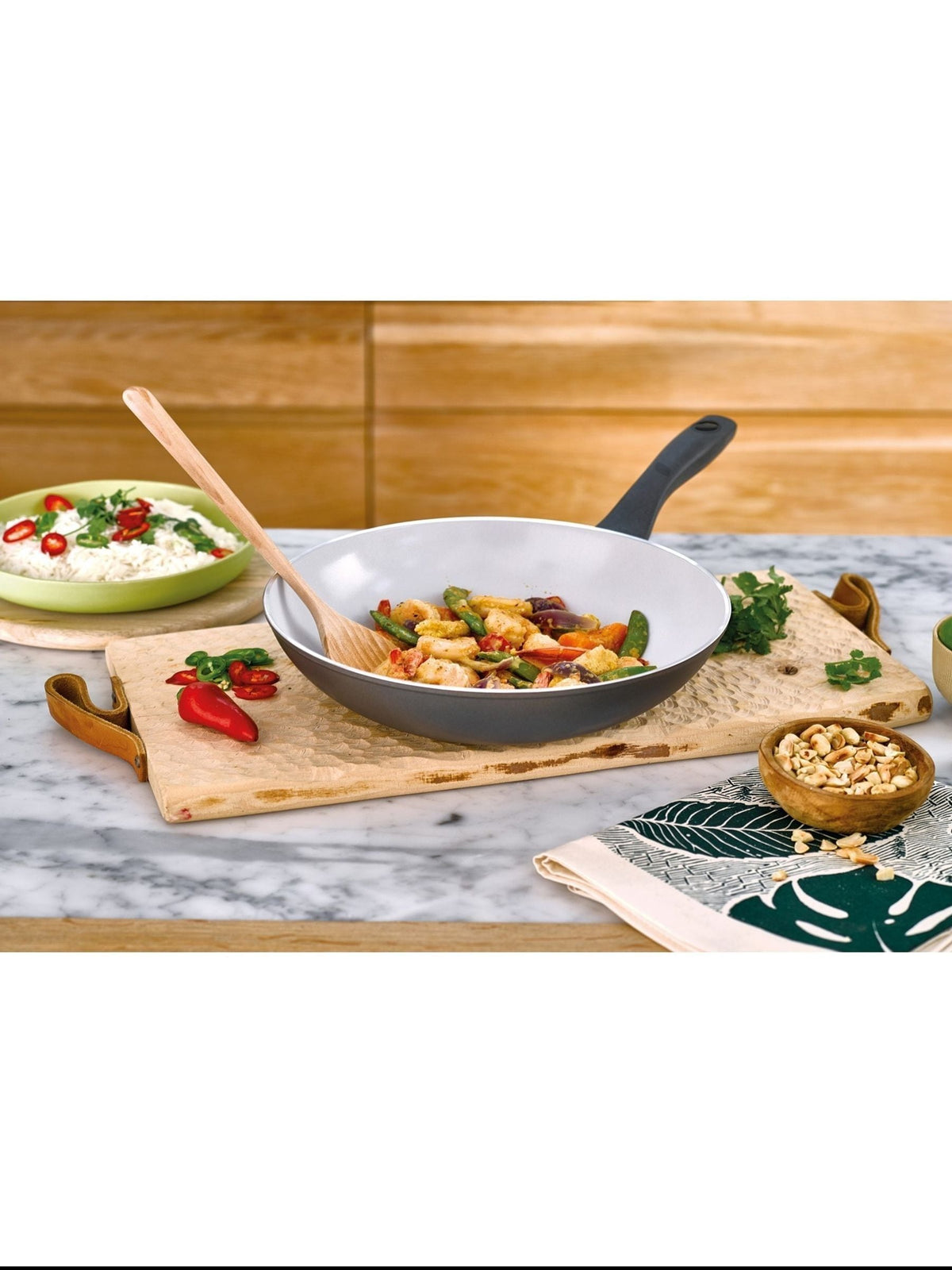 Prestige Grey Earthpan 28cm Non Stick Stirfry Pan