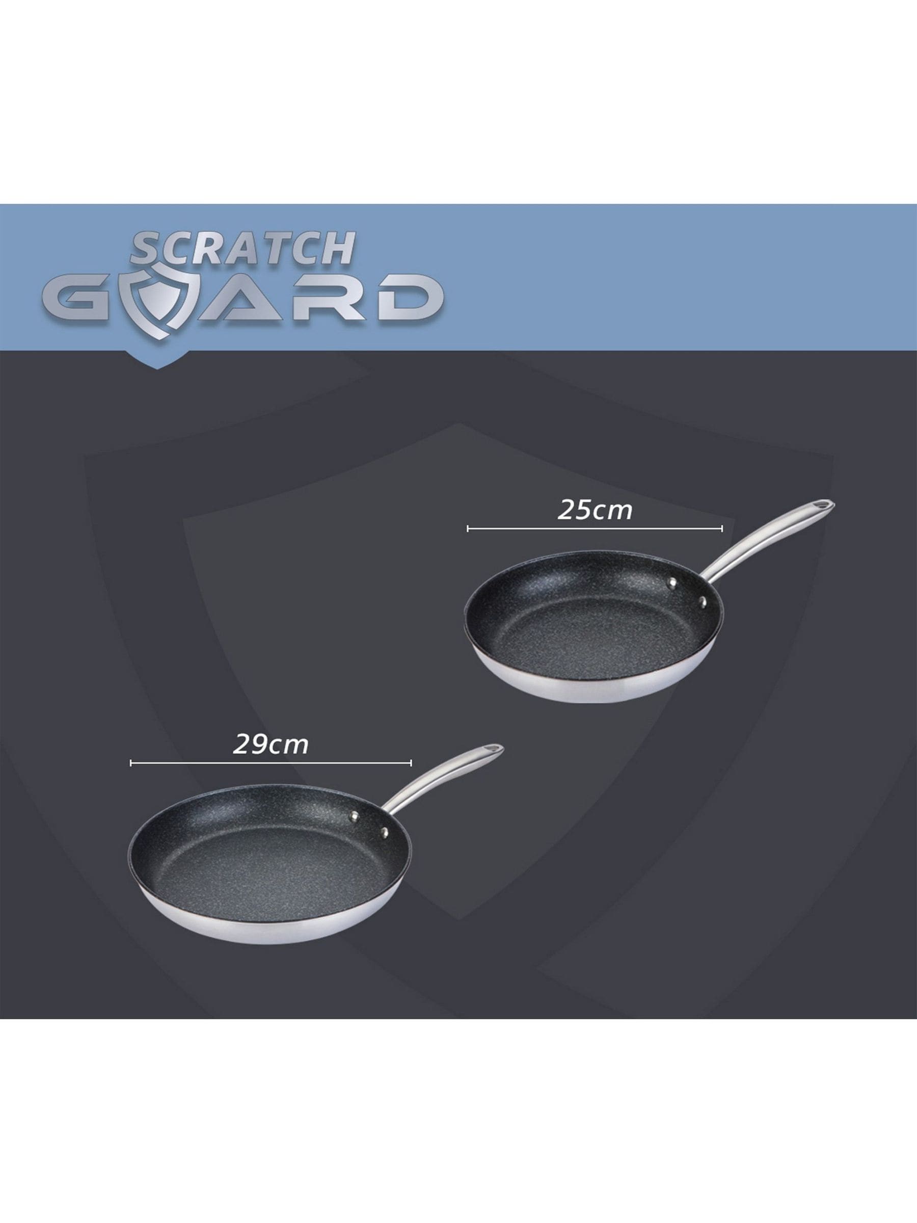 Prestige Silver scratch guard frying pans set 2-piece, imported from the UK