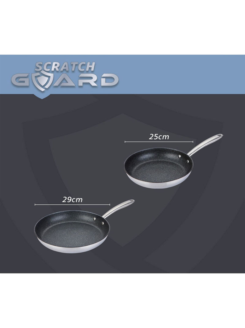 Prestige Silver scratch guard frying pans set 2-piece, imported from the UK