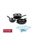 Prestige Black Nadiya 4-piece non-stick cookware set, imported from the UK