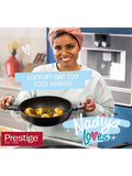 Prestige Black Nadiya 4-piece non-stick cookware set, imported from the UK