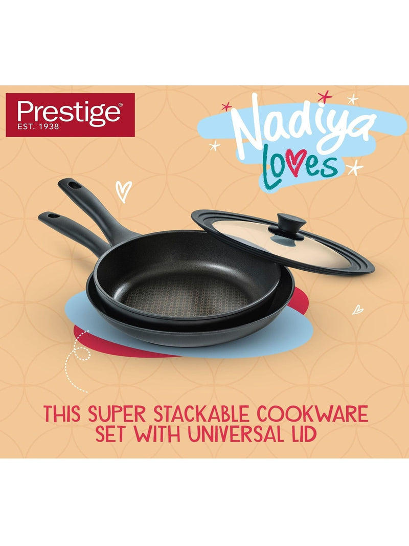 Prestige Nadiya 2 piece non-stick frying pan set, imported from the UK