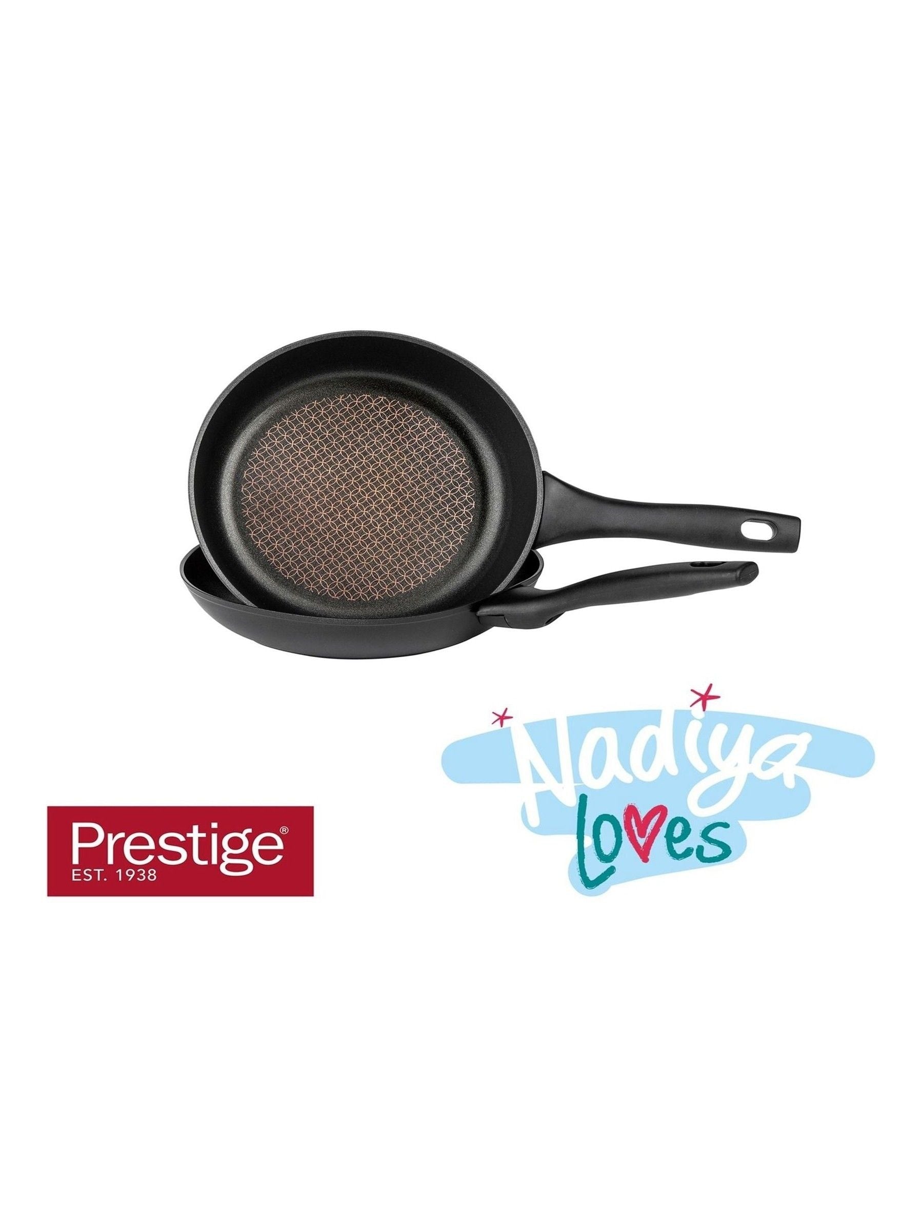 Prestige Nadiya 2 piece non-stick frying pan set, imported from the UK