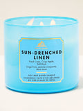 Bath & Body Works Sundrenched Linen 3 Wick Candle 411g